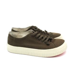 Camper Sneakers 42 Womens 11 Green Canvas Lace Up Minimalist Comfort Shoe Casual